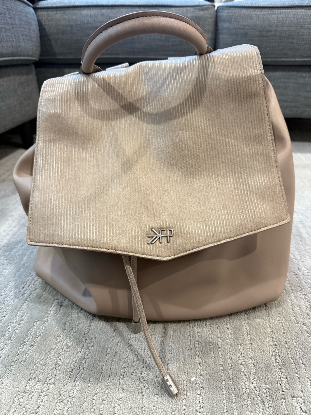 Freshly Picked Classic II Diaper Bag Backpack Taupe Vegan Leather